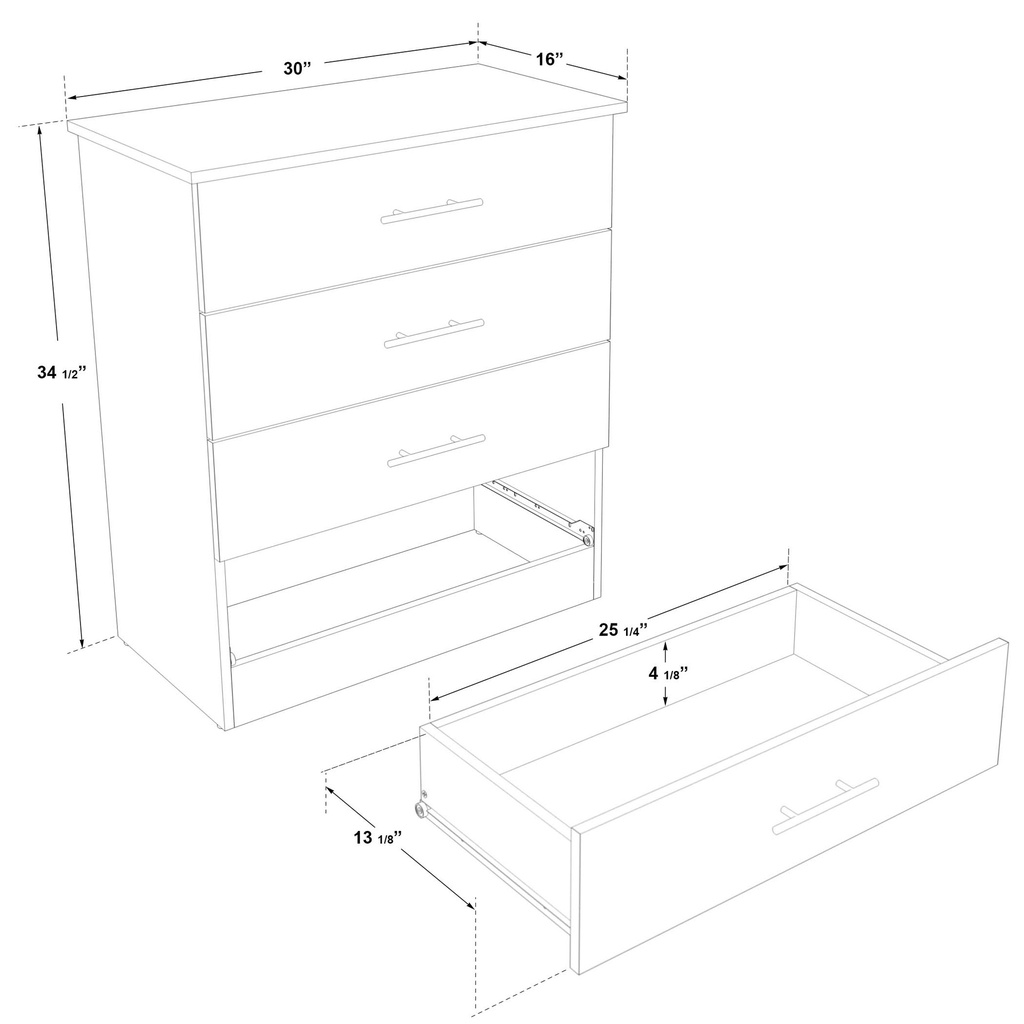 Commode 4 tiroirs Austin