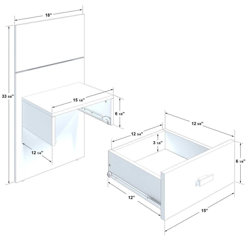 Ensemble table de nuit ZEN.S