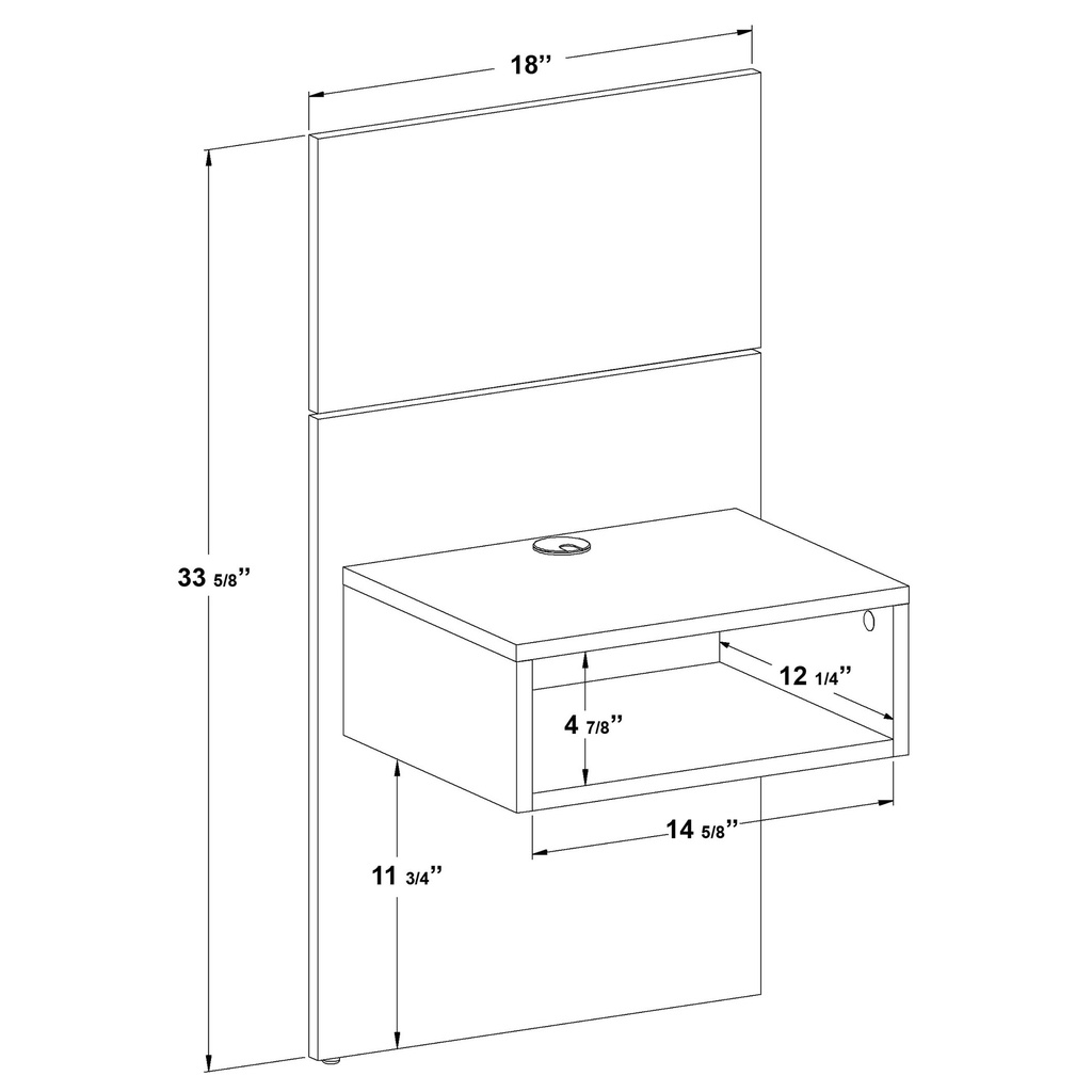Ensemble table de nuit ZEN cubique