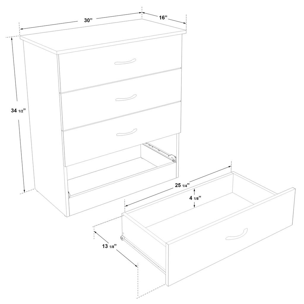 Commode 4 tiroirs BILLABONG