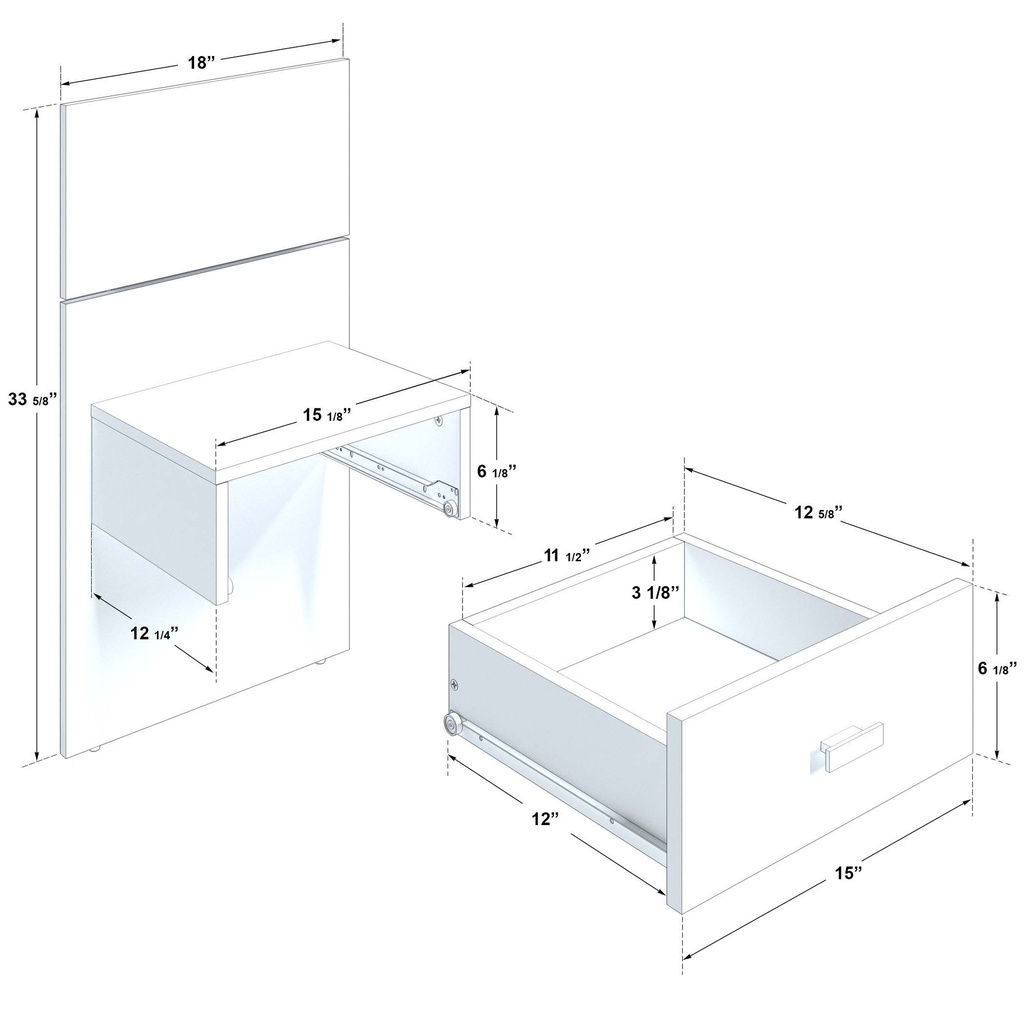 Ensemble table de nuit ZEN